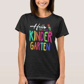 Hallo Kindergarten-Team Kinder Lehrer Zurück zur S T-Shirt
