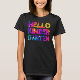 Hallo Kindergarten Team Kinder Zurück zur Krawatte T-Shirt