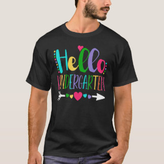 Hallo Kindergarten-Team Kinder Zurück Zur Schule L T-Shirt