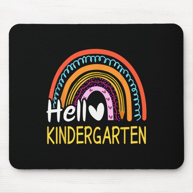 Hallo Kindergarten Teamlehrer Zurück zur Schule Ra Mousepad (Vorne)