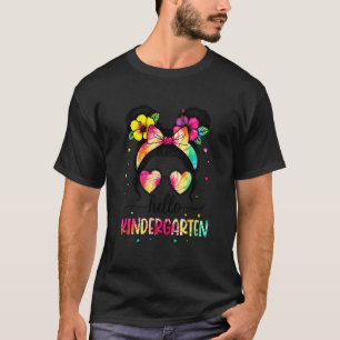 Hallo Kindergarten Unordentlicher Knoten Mädchen Z T-Shirt
