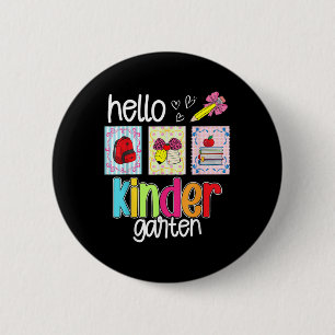 Hallo Kindergarten Vorbereiteter Zurück zur Schule Button
