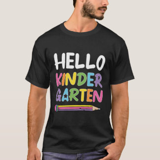 Hallo Kindergarten zurück zum Lehrer Kinder T-Shirt