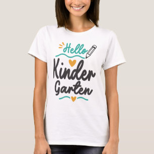 Hallo Kindergarten Zurück zur Lehrerin T-Shirt