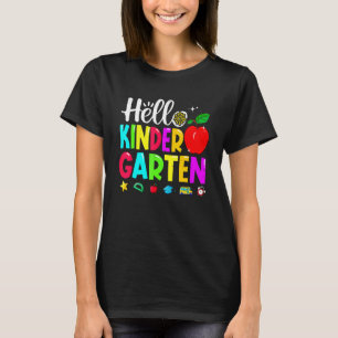 Hallo Kindergarten Zurück zur Schule Erster Schult T-Shirt
