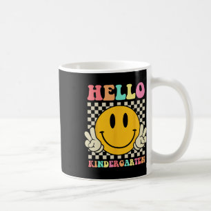 Hallo Kindergarten Zurück zur Schule Groovy Lehrer Kaffeetasse