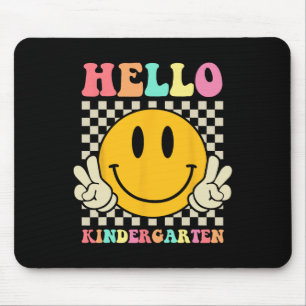 Hallo Kindergarten Zurück zur Schule Groovy Lehrer Mousepad
