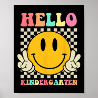 Hallo Kindergarten Zurück zur Schule Groovy Lehrer