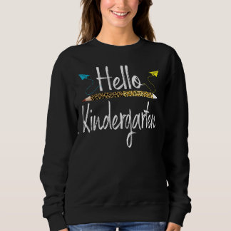 Hallo Kindergarten Zurück zur Schule Lehrer Niedli Sweatshirt