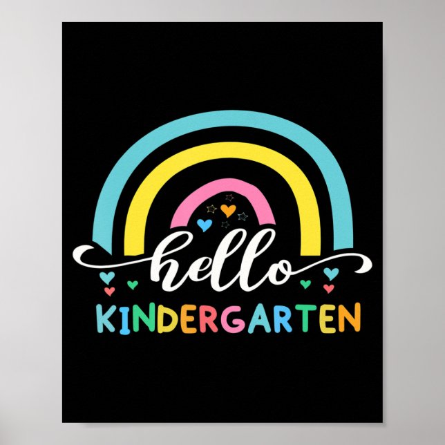 Hallo Kindergarten zurück zur Schule Poster (Vorne)