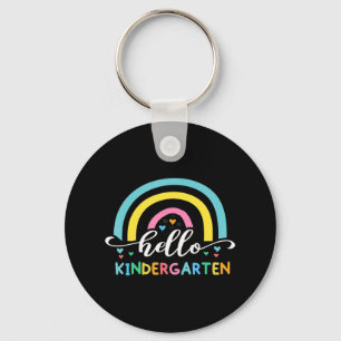 Hallo Kindergarten zurück zur Schule Schlüsselanhänger