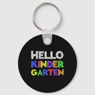 Hallo Kindergarten zurück zur Schule Schlüsselanhänger