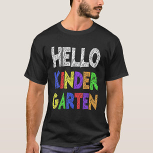 Hallo Kindergarten zurück zur Schule T-Shirt