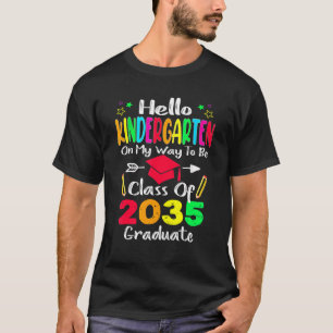 Hallo Kindergarten zurück zur Schulklasse 2035 Gr T-Shirt