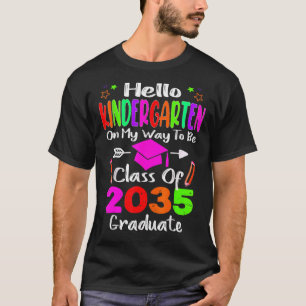 Hallo Kindergarten zurück zur Schulklasse 2035 Gr T-Shirt