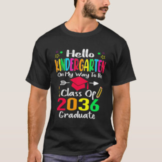 Hallo Kindergarten zurück zur Schulklasse 2036 Gr T-Shirt