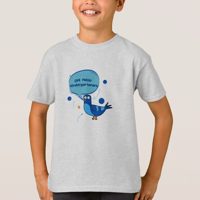 Hallo Kindergarteners tauchen zurück zum Schulkind T-Shirt (Vorderseite)