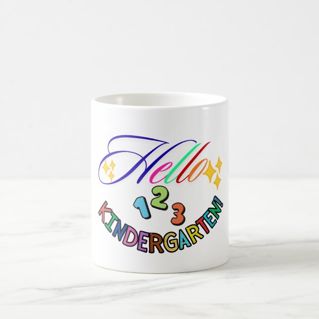Hallo Kindergartenerzieher Tasse, Geschenk zum Sch Kaffeetasse (Mittel)