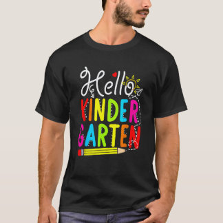 Hallo Kindergartenerzieherin Schüler Zurück zur Sc T-Shirt