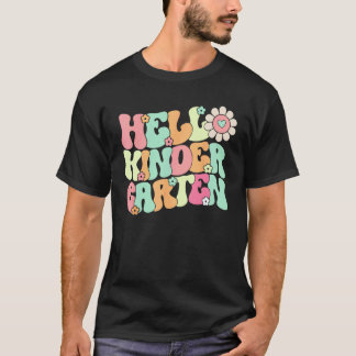 Hallo Kindergartenteam Kinder Lehrer Mädchen Zurüc T-Shirt
