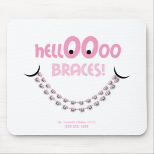 Hallo Klammernrosa Orthodontist-geduldige Geschenk Mousepad