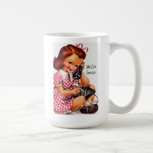 Hallo klassische weiße Tasse Jesuss