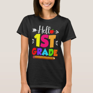 Hallo Kleidung für Lehrer und Schüler der 1. Klass T-Shirt