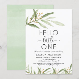 Hallo kleine geschlechtsneutrale Babydusche Einladung