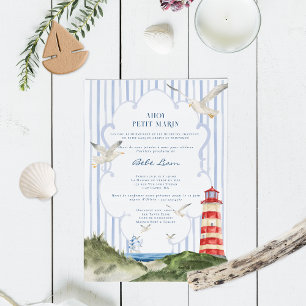Hallo kleiner Seemann Baby Shower-Einladung Nautik Einladung