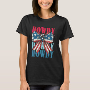 Hallo Kokette Bogen Western Country Rodeo Cowgirl  T-Shirt