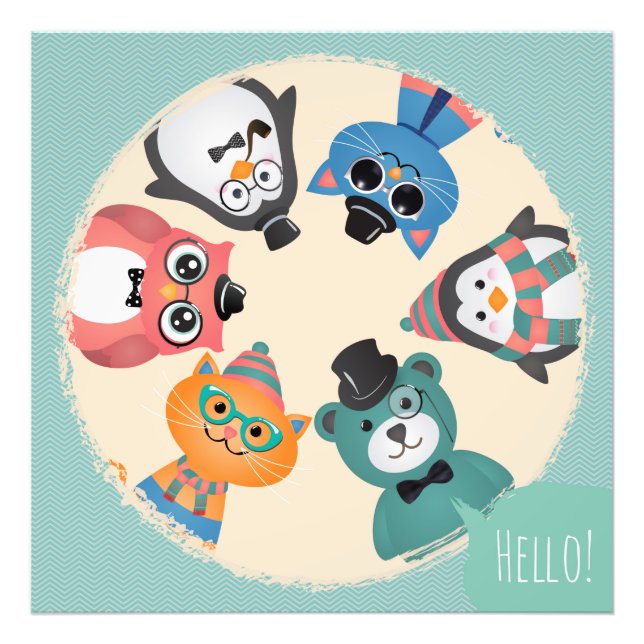 Hallo ! Kreis der Tierfreunde Fotodruck (Vorne)