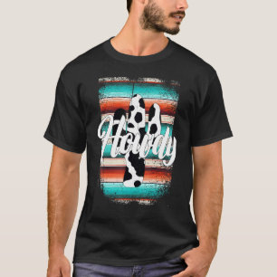 HALLO  Kuh Muster Kaktus Serape Kaktus Druck Türki T-Shirt