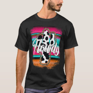HALLO Kuh Muster Kaktus Serape Kaktus Leopard dru T-Shirt