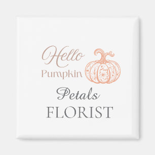 Hallo Kürbis Halloween Florist Geschäft Branding Magnet