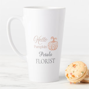 Hallo Kürbis Halloween Florist Geschäft Branding Milchtasse