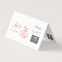 Hallo Kürbis Halloween Florist Geschäft Branding