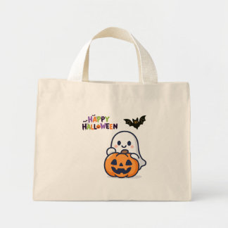 Hallo Kürbis Halloween-Tasche – Cozy Herbstästheti Mini Stoffbeutel