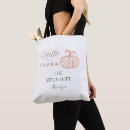 Hallo Kürbis Herbst-Branding für Boutique-Shop