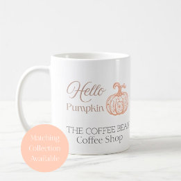 Hallo Kürbis Herbst-Branding für Boutique-Shop Kaffeetasse