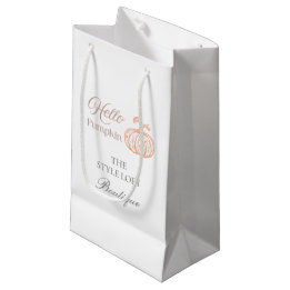 Hallo Kürbis Herbst-Branding für Boutique-Shop Kleine Geschenktüte