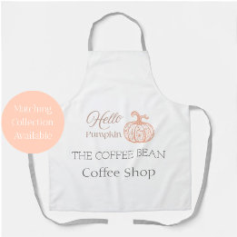 Hallo Kürbis Herbst-Branding für Boutique-Shop Schürze