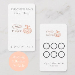 Hallo Kürbis Herbst-Branding für Boutique-Shop Treuekarte
