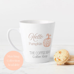 Hallo Kürbis Herbst Café Branding Design für den H Milchtasse
