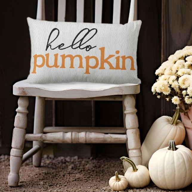 Hallo Kürbis Herbst Lendenkissen (Hello Pumpkin Fall Pillow)