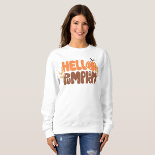 Hallo Kürbis Herbst Sweatshirt Herbstmode