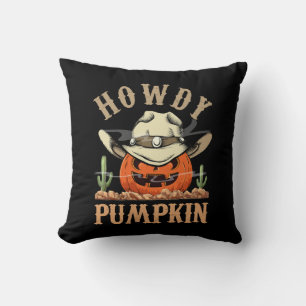 Hallo Kürbis Herbst Western Halloween Vintage Rod Kissen
