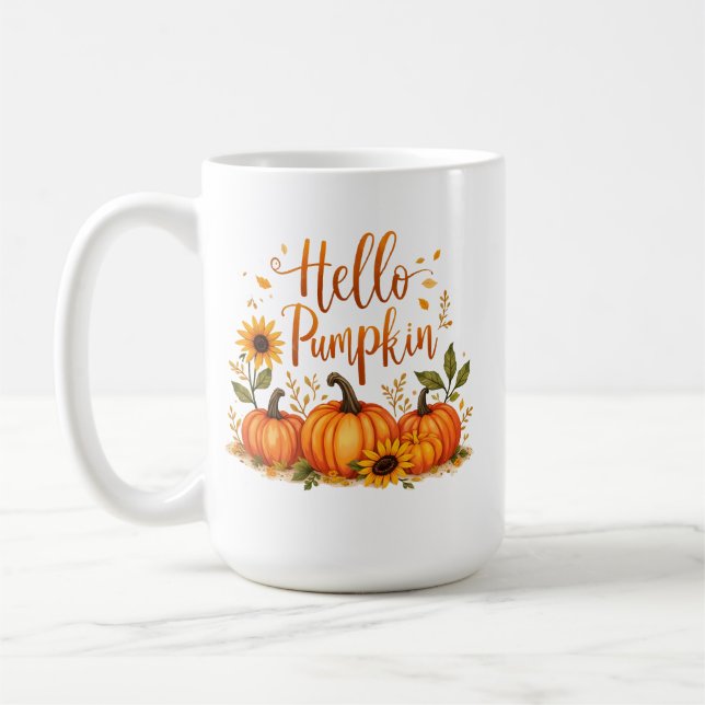 Hallo Kürbis Kaffeetasse (Links)