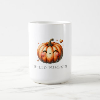 Hallo Kürbis Whimsical Minimalist Benutzerdefinier Kaffeetasse