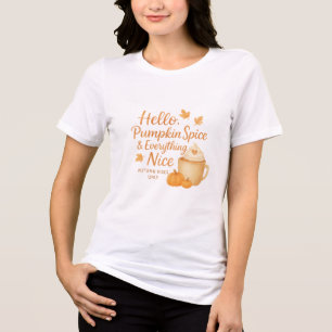 Hallo, Kürbisgewürz & Alles was schön ist Tri-Blend Shirt