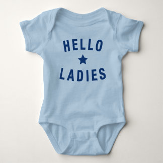 Hallo Ladys, Säugling Design in Blau Baby Strampler